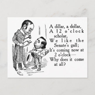 The Senate's Gall: Political Cartoon Postcard