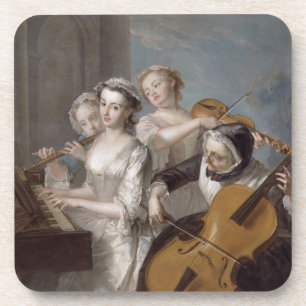 The Sense of Hearing, c.1744-7 (oil on canvas) Coaster