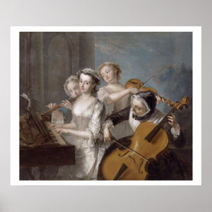 The Sense of Hearing, c.1744-7 (oil on canvas) Poster