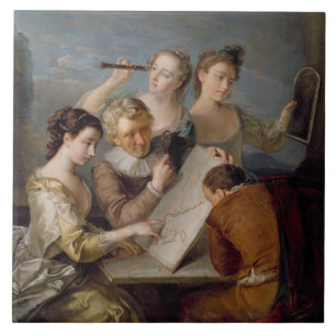 The Sense of Sight, c.1744-47 (oil on canvas) Tile