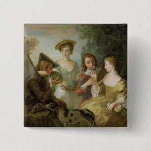 The Sense of Smell, c.1744-47 (oil on canvas) (see 15 Cm Square Badge
