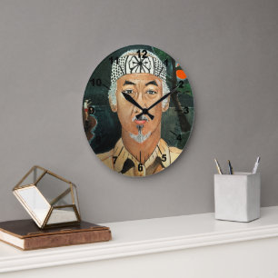 The Sensei Painting by Alfred Fox Large Clock