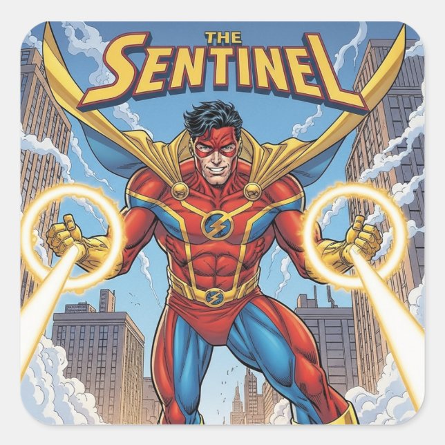The Sentinel   Square Sticker (Front)