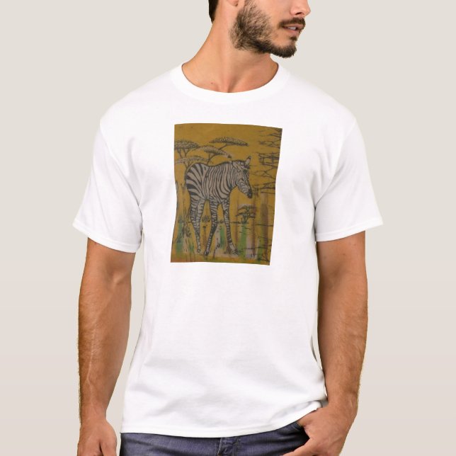 The Serengeti Spirit: Zebra Grazing in the Mara T-Shirt (Front)