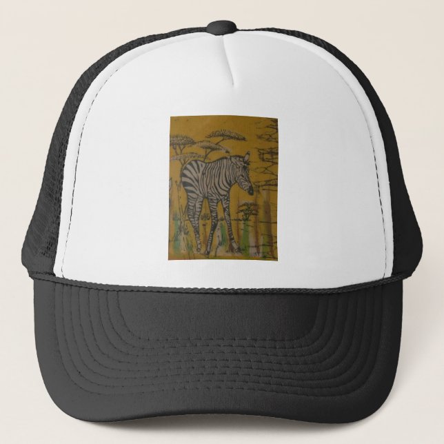 The Serengeti Spirit: Zebra Grazing in the Mara Trucker Hat (Front)