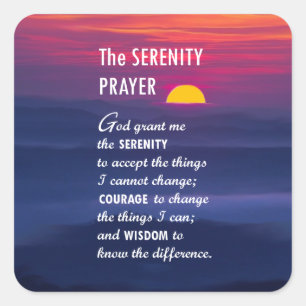 The Serenity Prayer 2 Square Sticker