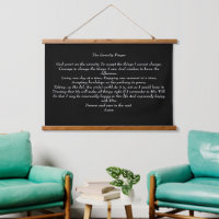 The Serenity Prayer Black