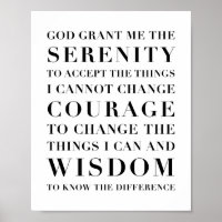 The Serenity Prayer Capitalised