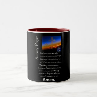 The Serenity Prayer In Space Two-Tone Coffee Mug
