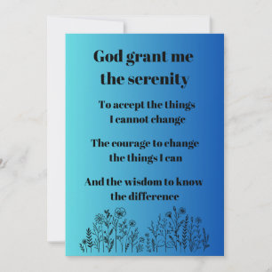 The Serenity Prayer - Inspirational Holiday Card