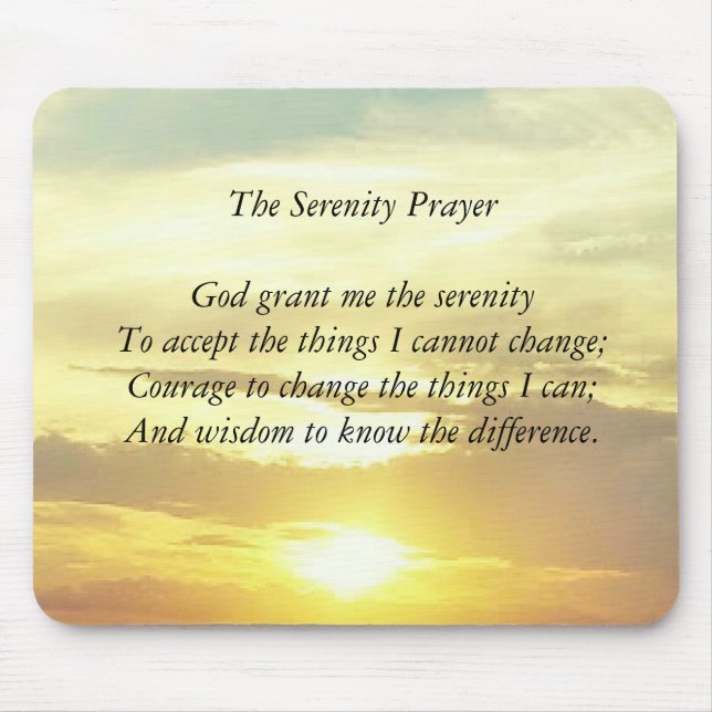 The serenity prayer mousepad (Front)