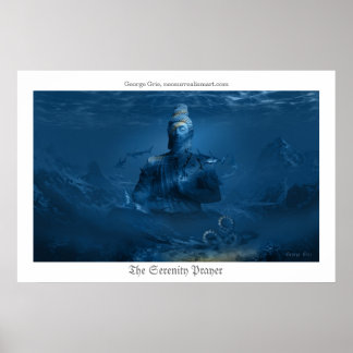 The Serenity Prayer or Tranquillity Meditation Poster