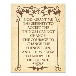 THE SERENITY PRAYER PHOTO PRINT