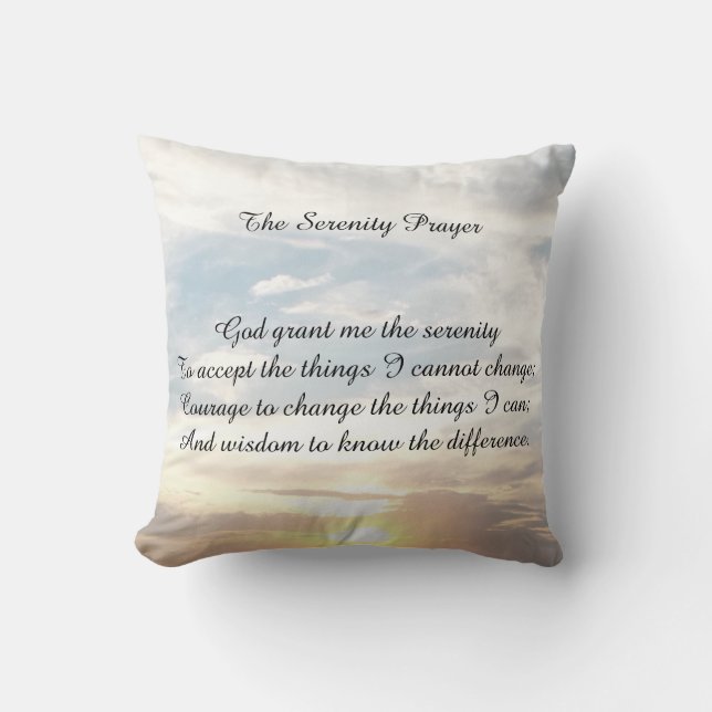 the serenity prayer pillow (Front)