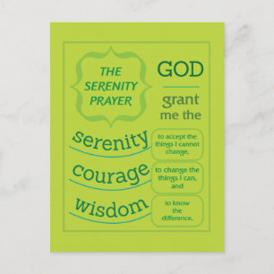 The Serenity Prayer Postcard