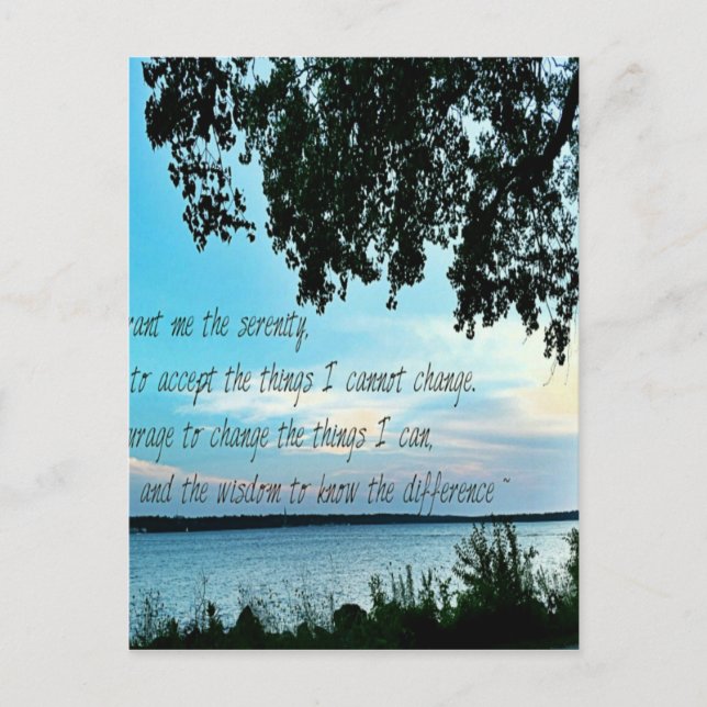 The Serenity Prayer Postcard (Front)