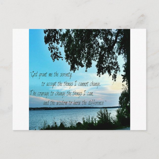 The Serenity Prayer Postcard (Front)