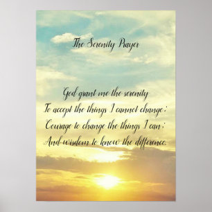 The serenity prayer Poster