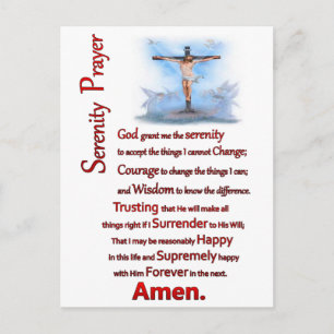 The Serenity Prayer R.C Postcard