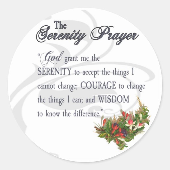 The Serenity Prayer Sticker (Front)