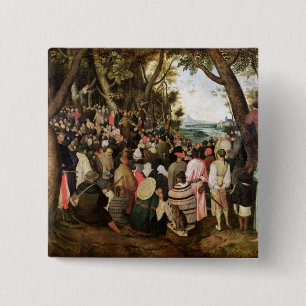 The Sermon of St. John the Baptist 15 Cm Square Badge