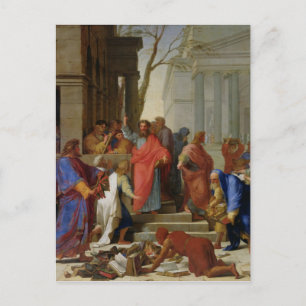 The Sermon of St. Paul at Ephesus, 1649 Postcard