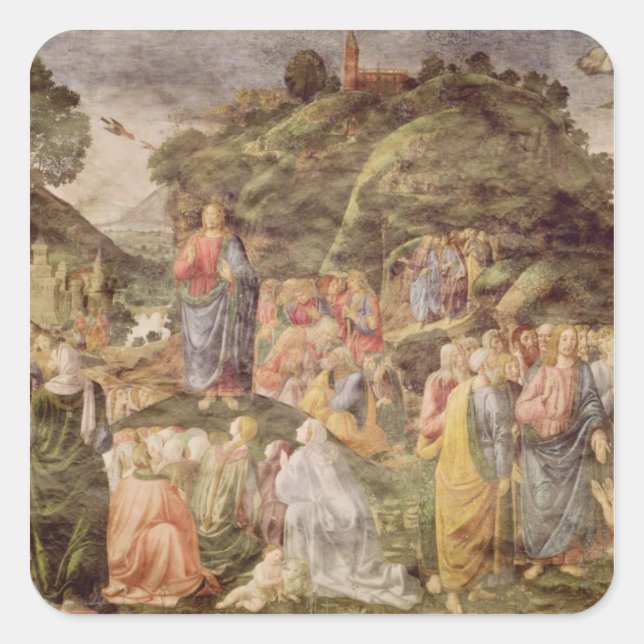 The Sermon on the Mount, from the Sistine Square Sticker (Front)