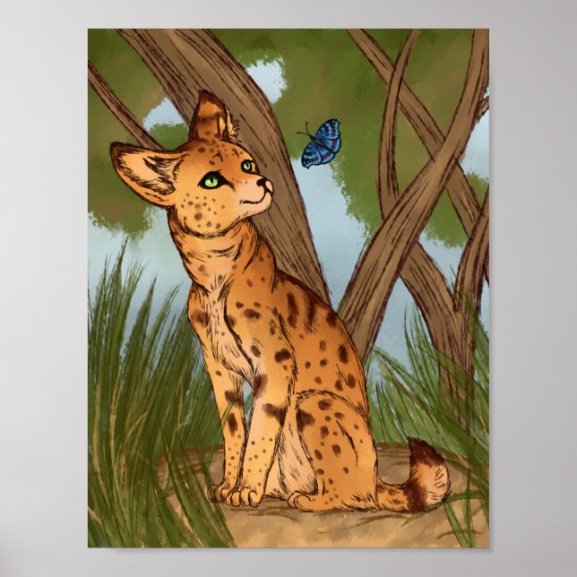 The Serval and the Butterfly Poster (Front)