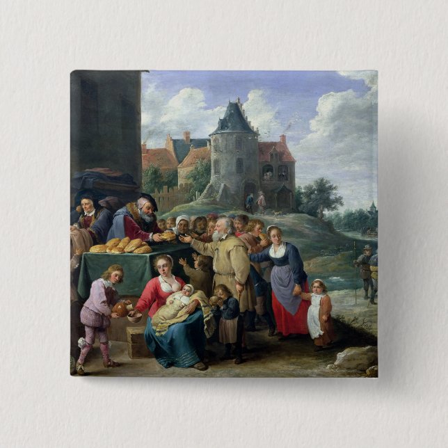 The Seven Acts of Mercy 15 Cm Square Badge (Front)