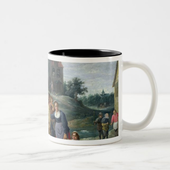 The Seven Acts of Mercy Two-Tone Coffee Mug (Right)