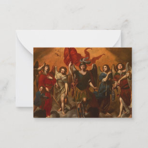 The Seven Archangels by Massimo Stanzione Card