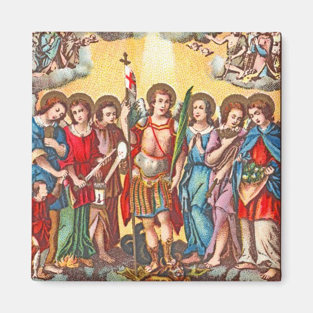The Seven Archangels (CP 001; Chromolithograph) Magnet (Front)