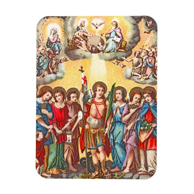 The Seven Archangels (CP 001; Chromolithograph) Magnet (Vertical)