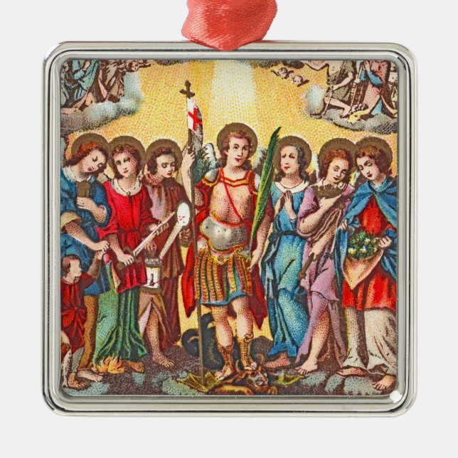 The Seven Archangels (CP 001; Chromolithograph) Metal Ornament (Front)