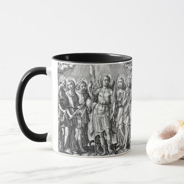The Seven Archangels (M 034; Engraving) Mug (With Donut)