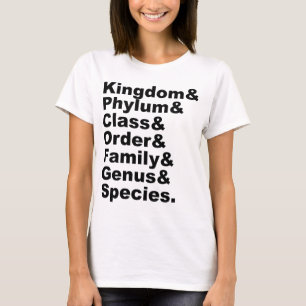 The Seven Categories of Biological Taxonomy T-Shirt