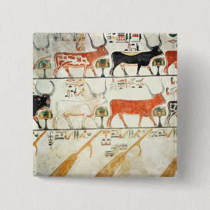 The seven celestial cows and the sacred bull 15 cm square badge