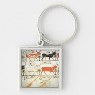 The seven celestial cows and the sacred bull key ring