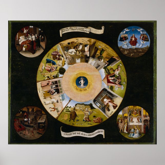 The Seven Deadly Sins by Hieronymus Bosch Poster (Front)