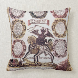 The Seven Deadly Sins (engraving) Cushion