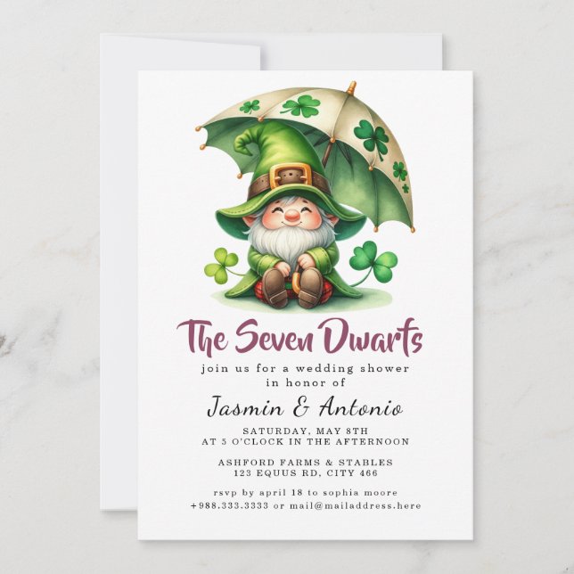 The Seven Dwarfs Invitation (Front)