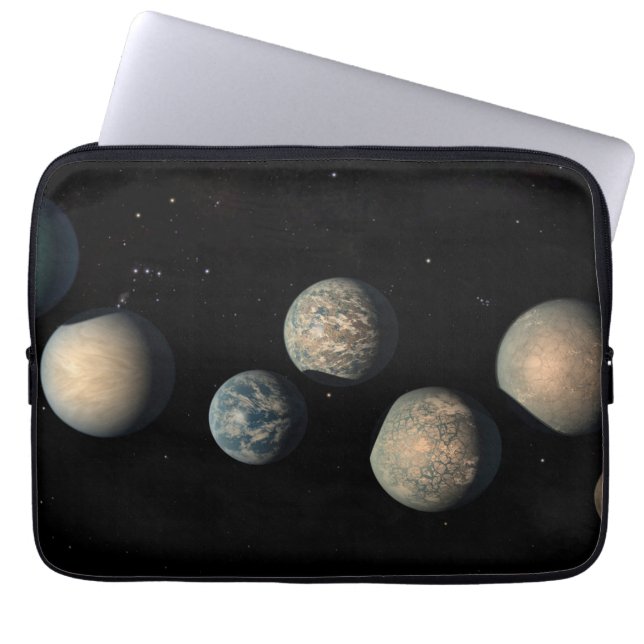 The Seven Earth-Size Planets Of Trappist-1 Laptop Sleeve (Front)
