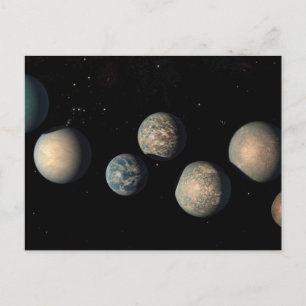 The Seven Earth-Size Planets Of Trappist-1 Postcard