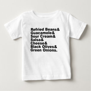 The Seven Ingredients In A Seven Layer Dip Baby T-Shirt