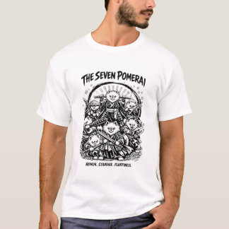 The Seven Pomerai Pomeranian Samurai Parody  T-Shirt