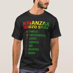 The Seven Principles Of Kwanzaa - Nguzo Saba  T-Shirt