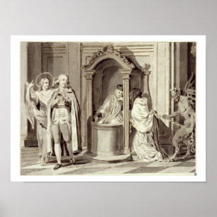 The Seven Sacraments: Confession, 1779 (pen, brown Poster