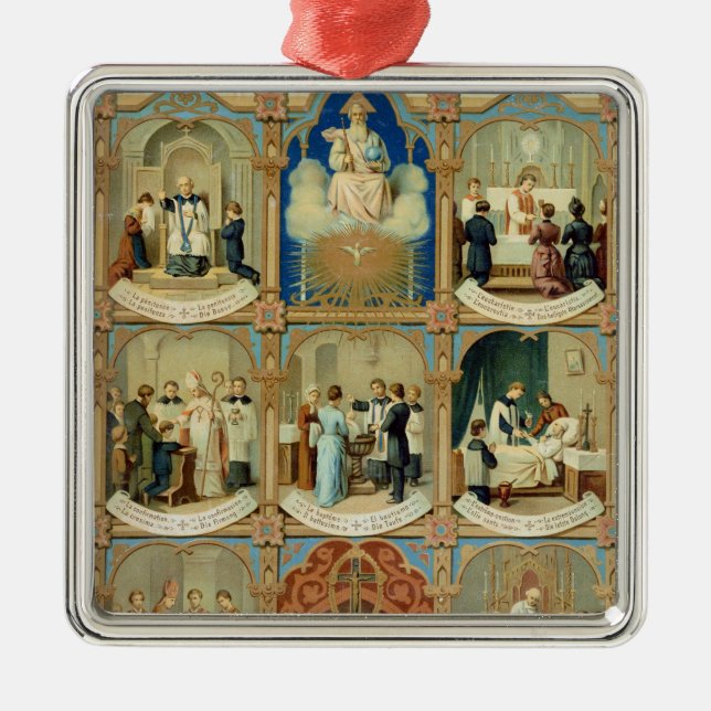 The Seven Sacraments Metal Tree Decoration (Front)