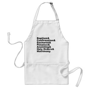 The Seven Sacraments of Christianity & Catholicism Standard Apron