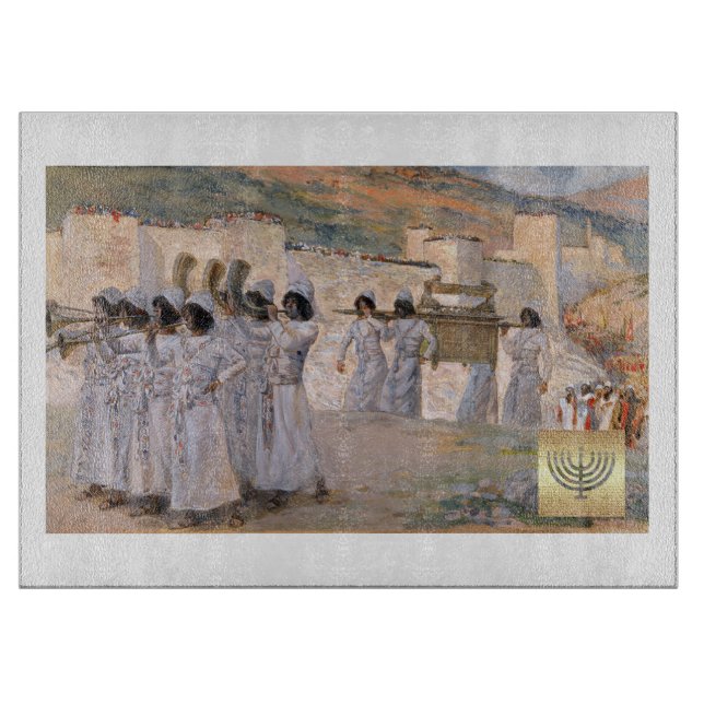 The Seven Trumpets of Jericho.  Cutting Board (Front)